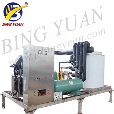 R404A 220V 12T دستگاه یخ ساز Flake ، یخ ساز تجاری