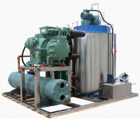 2.8 کیلو وات 800 کیلوگرم صنعتی یخ ساز تکه های صنعتی ، دستگاه یخ کوچک پوسته پوسته